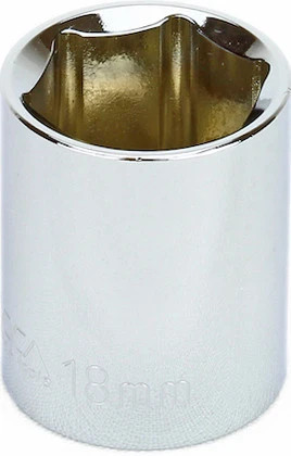 18mm 3/8" Drive Socket, 6 Point, Pack of 2