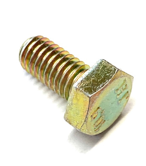 6mm x 1.0mm x 12mm Gold Hex Head Bolt, Pack of 25