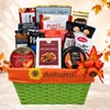 Blessings of Autumn Thanksgiving gift basket filled with sweet and savory treats.