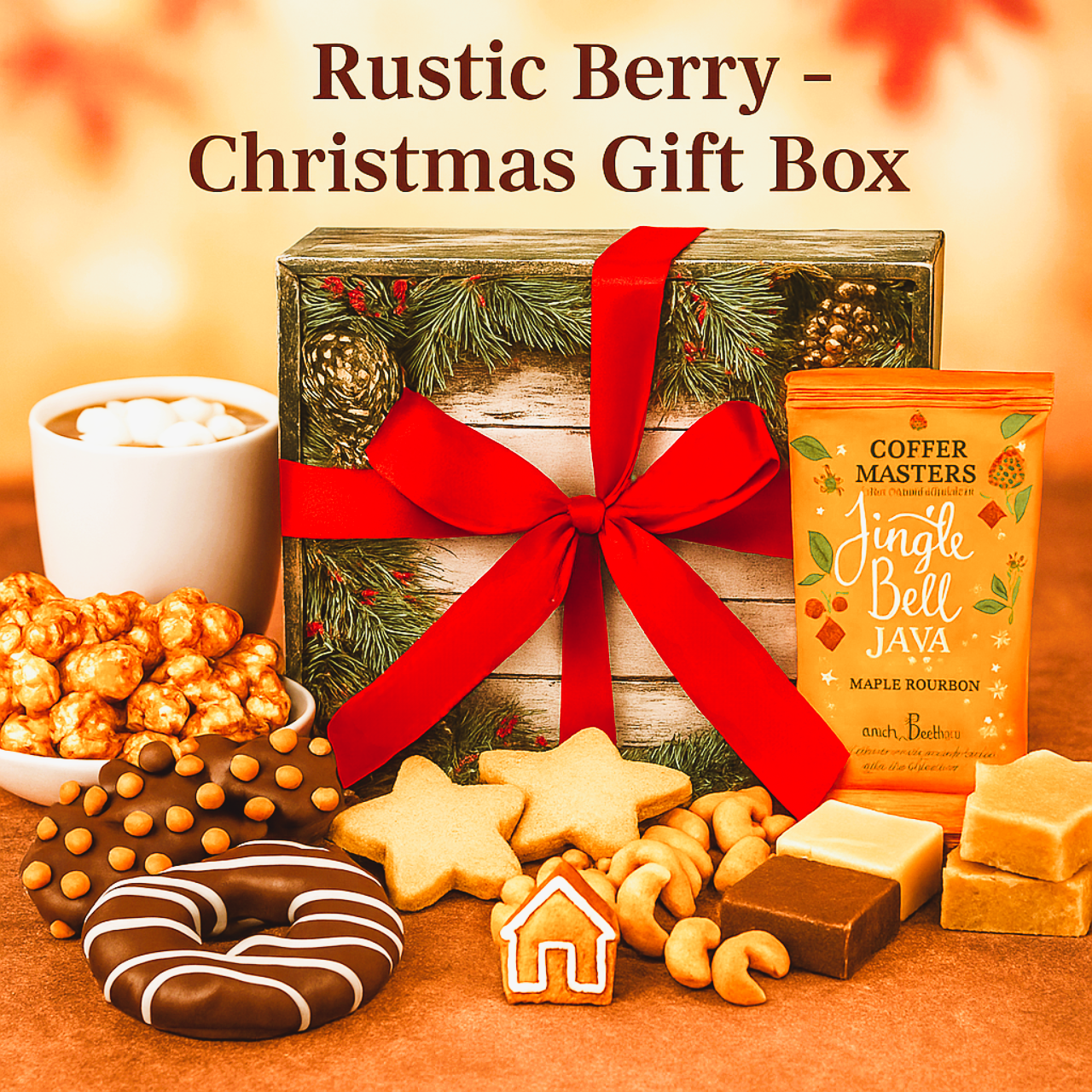 Rustic Berry Christmas Gift Box  by Joyce’s Baskets Miami FL