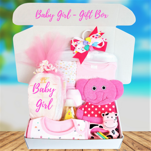 Buy our personalized baby girl gift basket at broadwaybasketeers.com