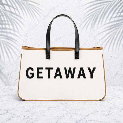 Getaway Canvas Tote Florida Beach Tote Joyce’s Baskets Miami