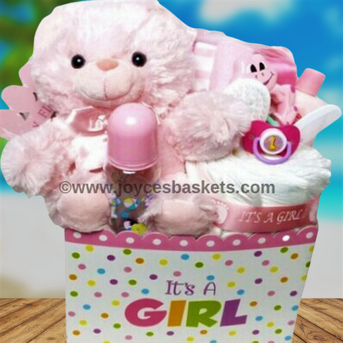 It's a Girl Baby Gift Basket Box Baby Girl Gifts Miami Joyce's