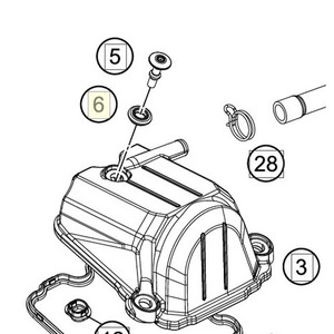 Rubber seal for collar screw (79136054050) (79136054050)