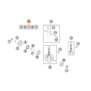 OEM Crankshaft repair kit KTM SX50, Husqvarna TC50, GASGAS MC50 2024> (45230018188)
