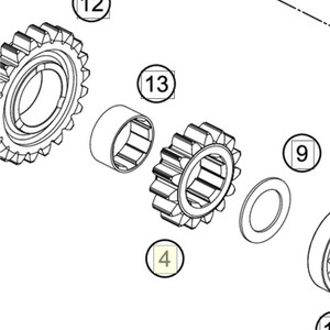 Fixed gear, 2nd gear, teeth=15 (50533002000) (50533002000)