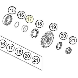Wear bushing, sprocket 11 mm (63533030011) (63533030011)