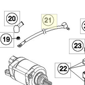 STARTERCABLE 700 MM ྜྷ (58411059100) (58411059100)