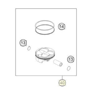 Piston Gr. II cpl. MX 250 | ON DEMAND (A46030007000 II) (A46030007000 II)