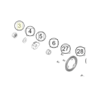 wheel spindle nut, rear (90210086000) (90210086000)