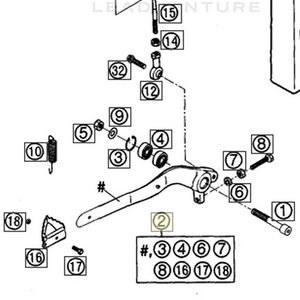 FOOT BRAKE LEVER CPL. 250ྗ (54603060144)