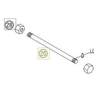 SWINGARM BOLT 201MM M12X1 (46004037000)