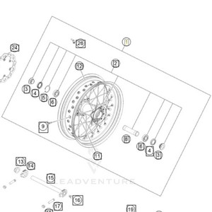 Rear wheel cmpl. 5.00x17"" (A38010001044C1)