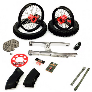 2024-2026 GASGAS MC 50 Big Wheel Adapter Kit, Everything you need in 1 box to make your Gas Gas 50 into a Big Wheel bike with 12" rear and 14" front wheels