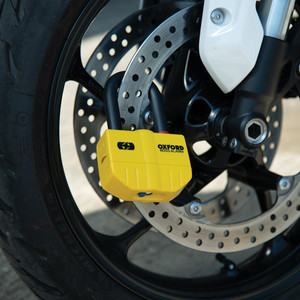 Oxford Boss Alarmed 14mm Disc Lock  Yellow