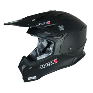 Bike It Just1 J39 Motocross Helmet | Solid Black Matte