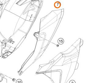 Air filter box lid left