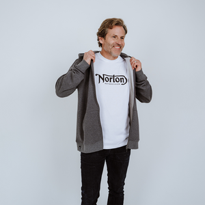Norton Zip Up Hoodie With Front and Back Logos