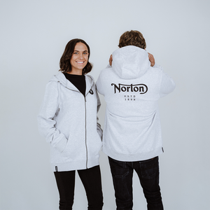 Norton Zip Up Hoodie With Front and Back Logos