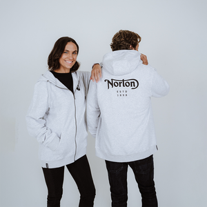 Norton Zip Up Hoodie With Front and Back Logos