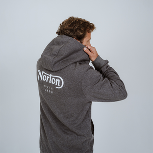 Norton Zip Up Hoodie With Front and Back Logos