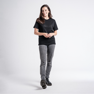 Norton Short Sleeve Black Tee with Large Embroidered Black Logo