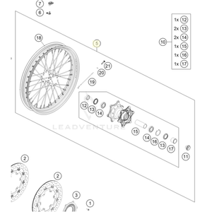 Front wheel 2,5x21" cpl. black (61909001144C1)