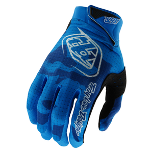 AIR Youth Blotted Gloves by Troy Lee Designs - Bright Blue (front)