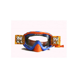 RNR Hybrid XL Roll and Tear Off Goggles 36mm Roll Off - BLUE / ORANGE