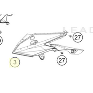 Mask spoiler left (C61008003000)