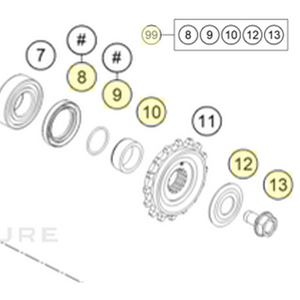 Repair kit countershaft (76633110010)