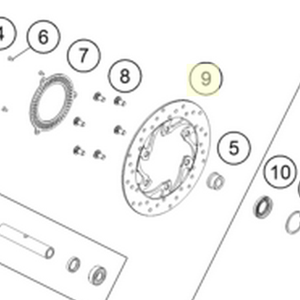 rear brake disk D=230mm (90110060000)