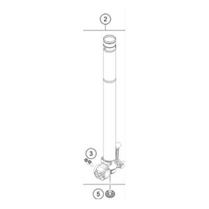 Axel clamp left + tube cpl. (48601699S1)