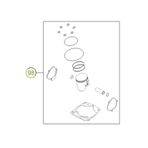 Pistonkit Gr.II MX 250 (A44030007010 II)