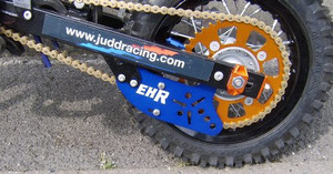 KTM 50 Chain Guide Skeg for Judd Extended swing arm - Blue EHR