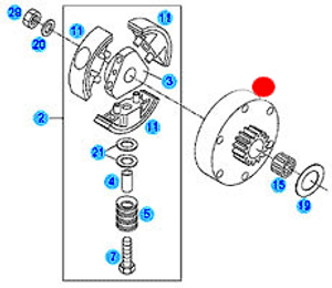 CLUTCH DRUM 16-T (45132023016)