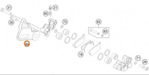 BRAKE CALIPER REAR SUPPORT  16 (46313075000)