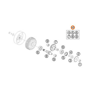 KTM OEM Counter Shaft Repair Kit 50SX, TC50