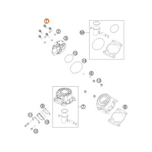 KTM OEM Cylinder Head Screw 50430079000