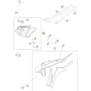 KTM OEM Fuel Tank 8 Litres SX 16 5040701303330