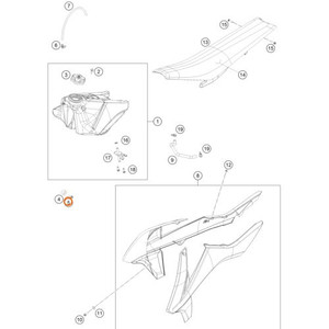 KTM OEM HH collar screw M6x12 TX30 0025060126