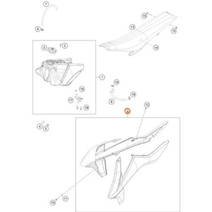 KTM OEM Spoiler Kit SX 2018 79008054000EBF