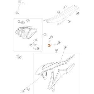KTM OEM Fuel Preformed Hose 55407016000