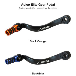 Apico Elite Gear Pedal – KTM SX/EXC 125-200, SX-F 250-450, Husqvarna TC/TE 125 – Black/Orange or Black/Blue