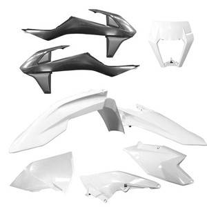 RFX Plastic Kit KTM (OEM 19 SD) Wht/Blk) EXC250/300 17-19 EXC-F 250-500 17-19 (5 Pc Kit) Inc HL (FXPK5240255SD)
