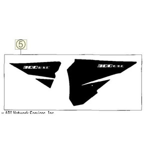 DISPLACEME. STICKER 300 EXC 05 (54808091800) (54808091800)