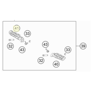 FOOTREST FRONT R/S CPL. 05 | 05 (61003051000)