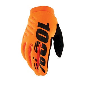 100% Brisker Cold Weather Kids Gloves (Black, Neon Yellow) (10006-Yth)