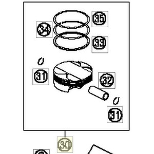 PISTON CPL. D=101 08 | AS REQUIRED, 08 (61130007100 II) (61130007100 II)