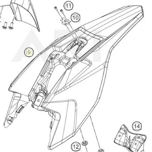 Tail section 50 SX Factory 2021 (45308013000ABD) (45308013000ABD)